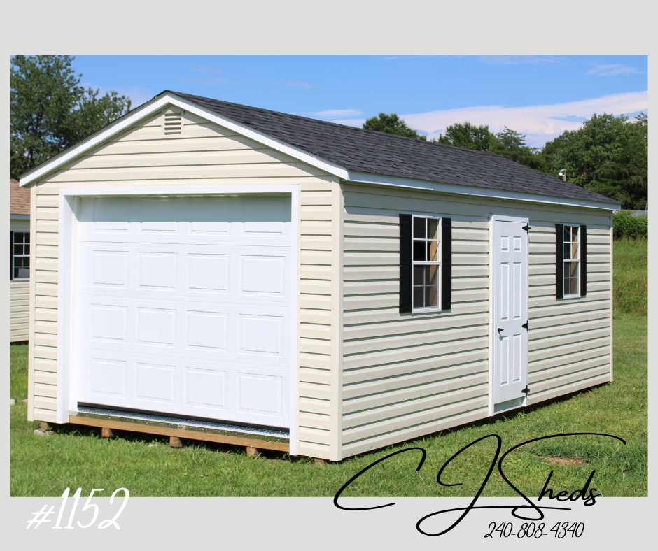 12 x 24 Vinyl A-Roof Garage with a Loft #1152