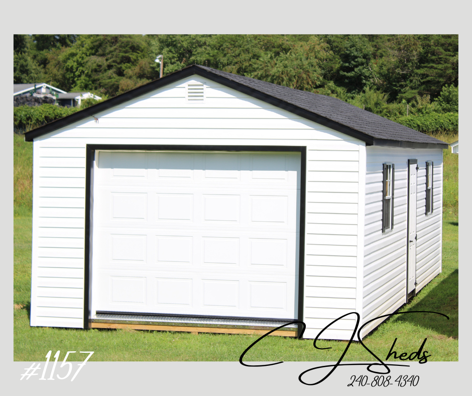 14 x 32 Vinyl A-Roof Garage with a loft #1157