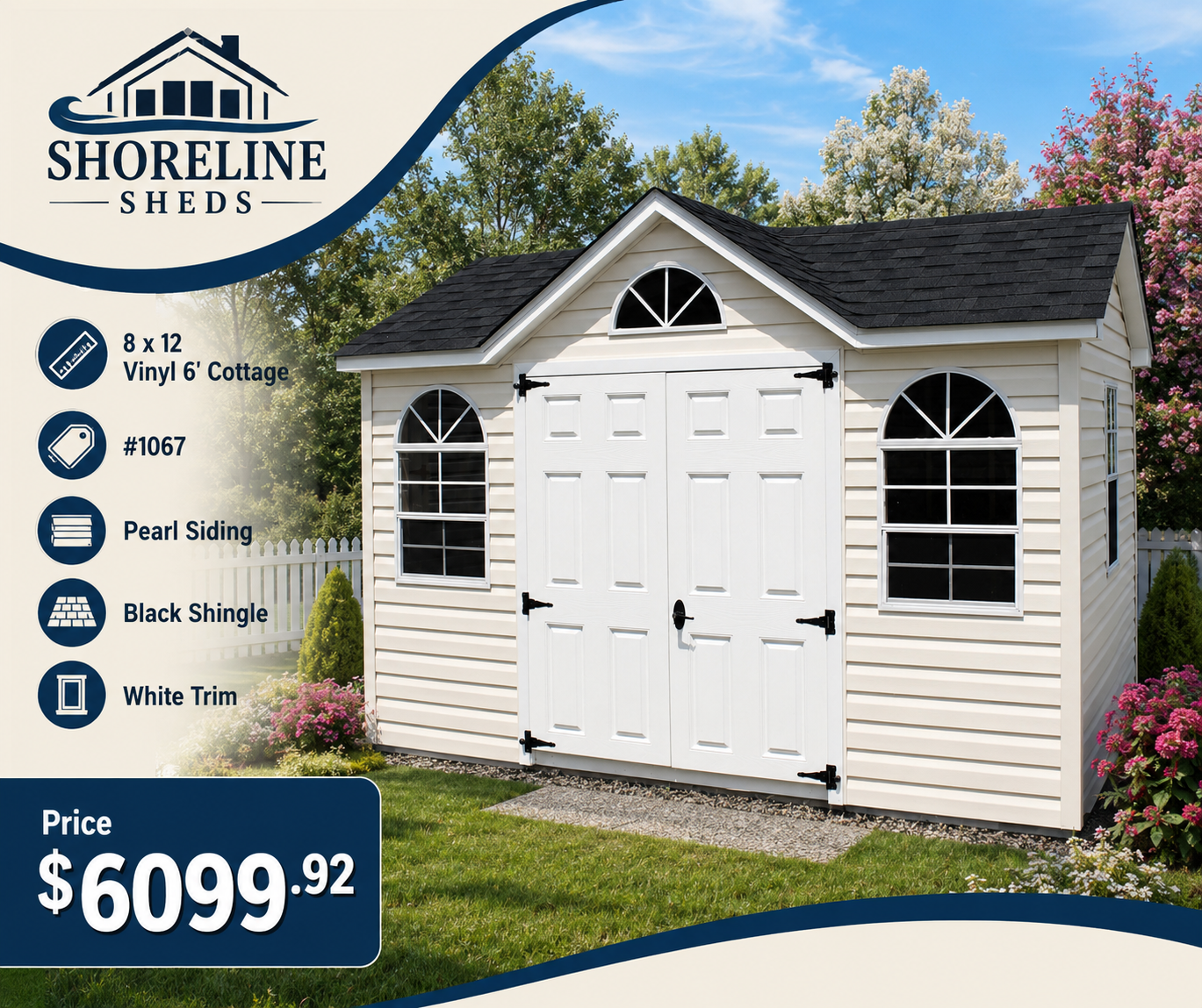 8 x 12 Vinyl Cottage #1067