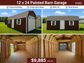 12 x 24 Painted Barn Garage #1092