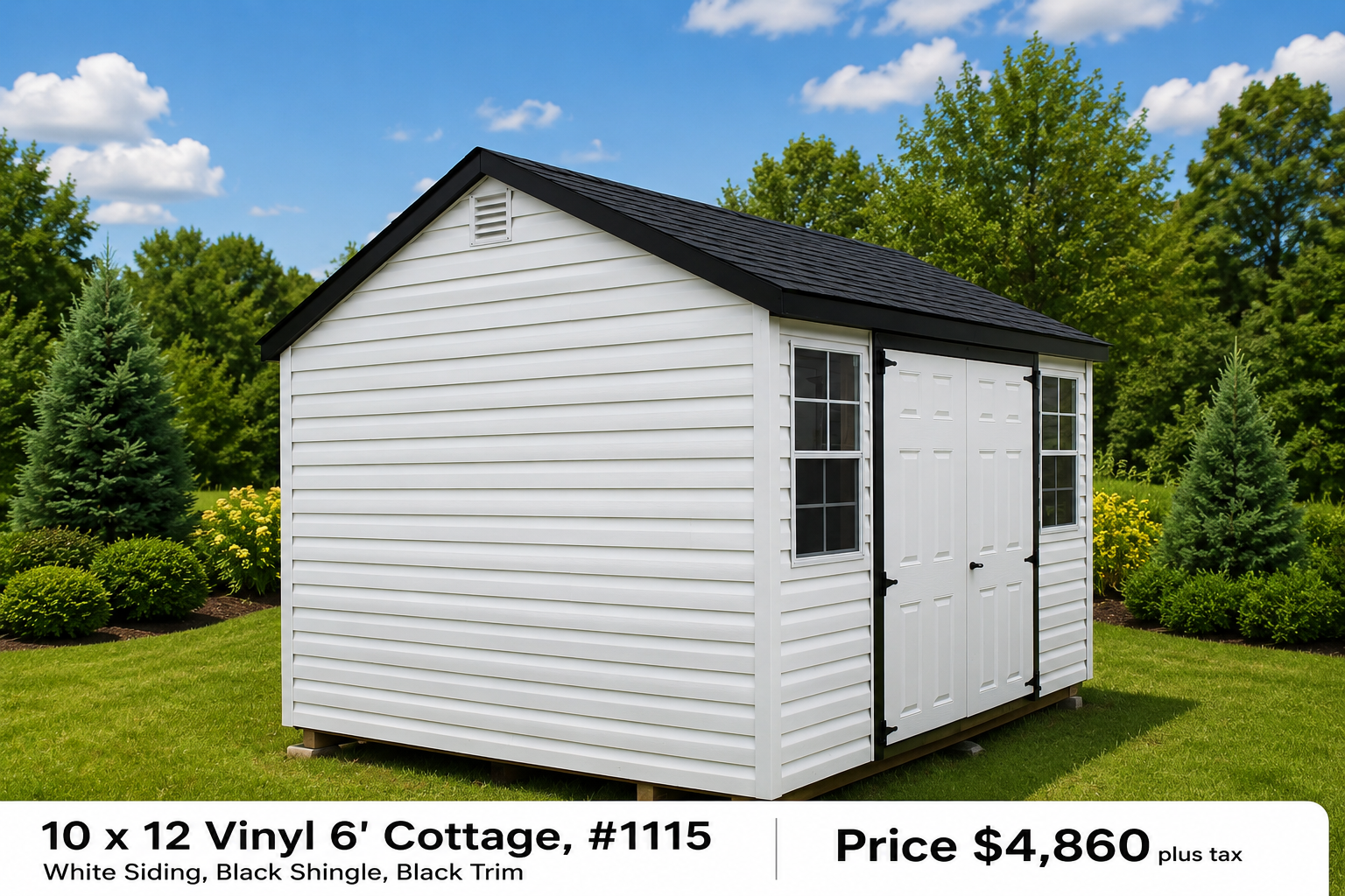10 x 12 Vinyl 6' Cottage #1115