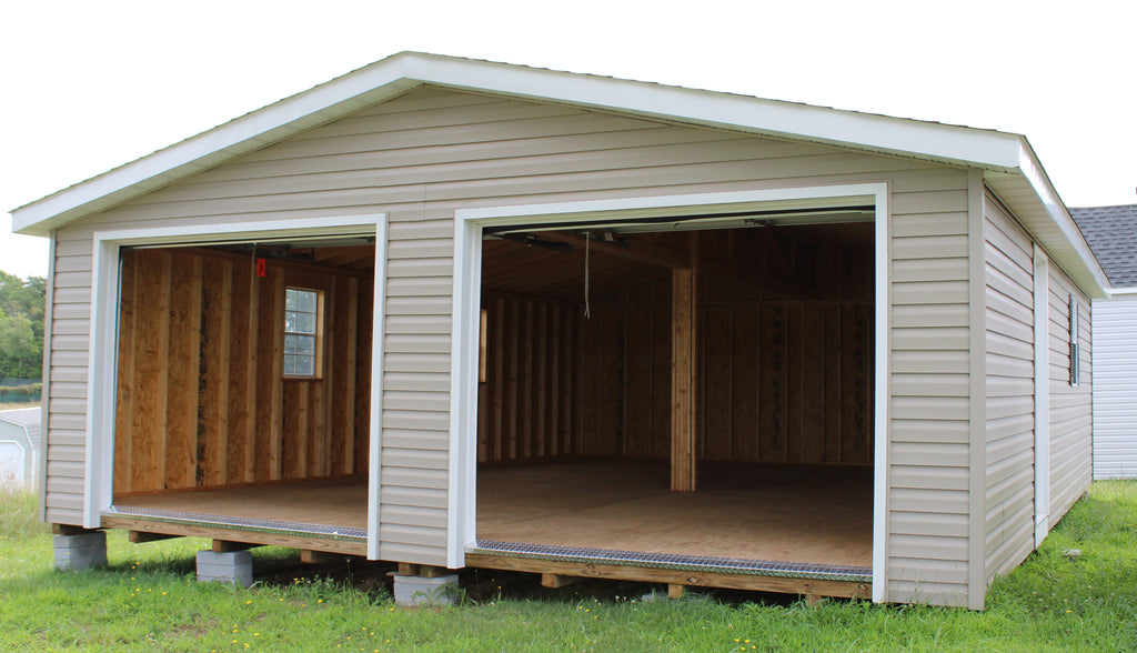 24 x 32 Vinyl Double Wide Garage #1037