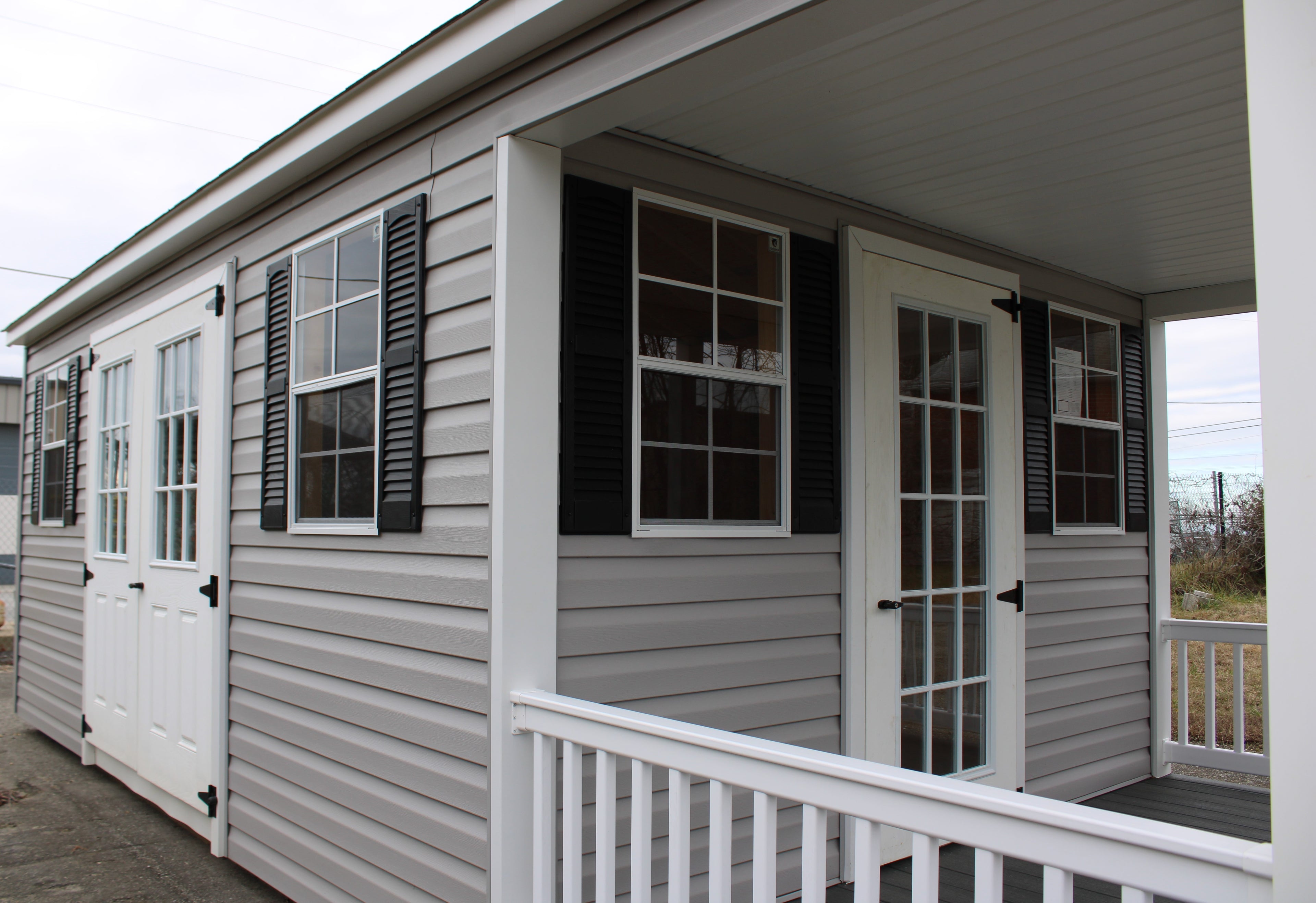 12 x 24 Vinyl 7' Cottage with Porch #1004