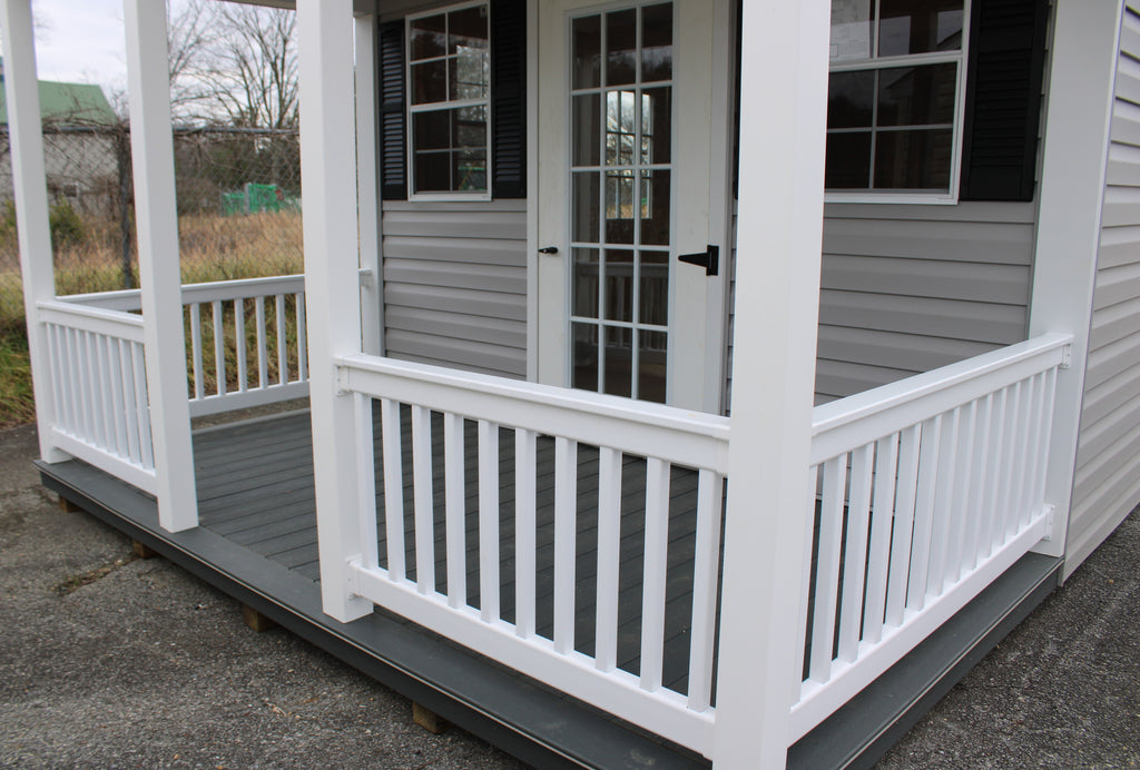 12 x 24 Vinyl 7' Cottage with Porch #1004
