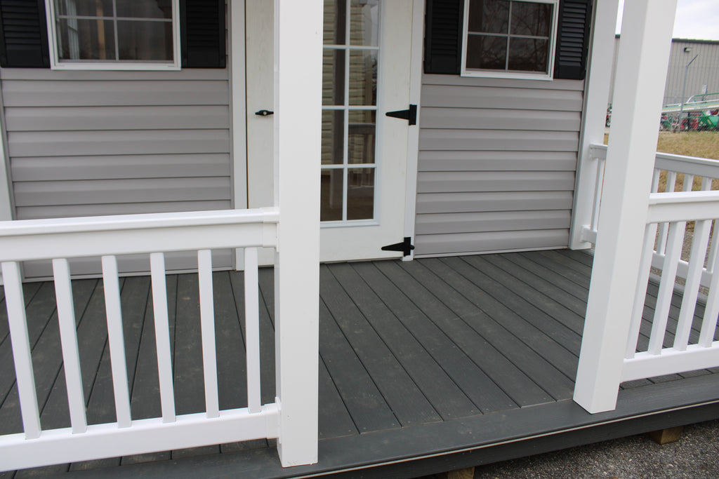 12 x 24 Vinyl 7' Cottage with Porch #1004